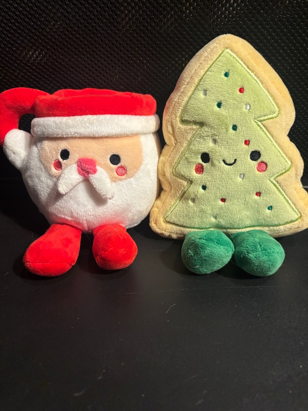 Hallmark Magnetic Plush Santa and Christmas Tree Set - Red, White, Green